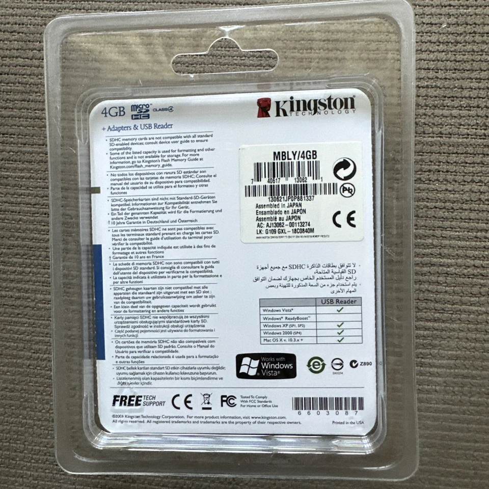 Kingston 4GB microSDHC Flash Card with A microSD/SDHC USB Card Reader Adapter - Image 2 of 2