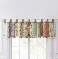 Blooming Prairie Authentic Patchwork Tab Top Window Valance 84 X 21