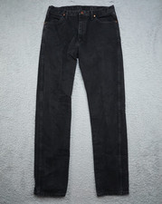Vintage Wrangler Jeans Mens 34x36 Black Cowboy Cut Made in USA