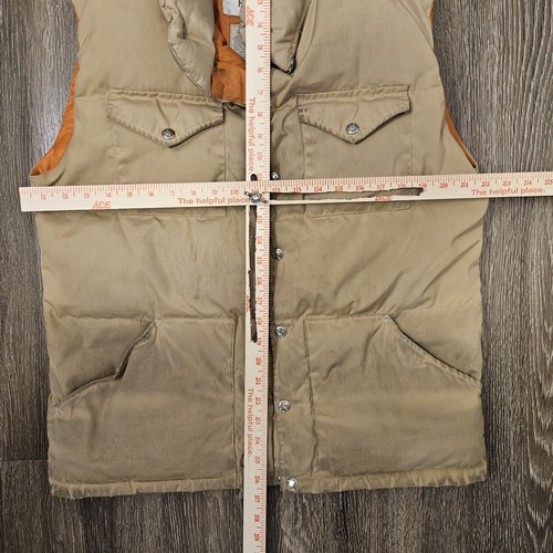Gilet imbottito vintage The North Face piumino d'oca beige L marrone etichetta anni 70 80 Gorpcore - Foto 6 di 7