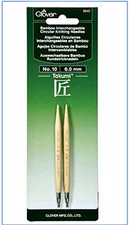 Clover Bamboo Interchangeable Circular Knitting Needles - No. 10 - 6.0 mm - 3640