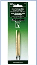 Clover Bamboo Interchangeable Circular Knitting Needles - No. 10 - 6.0 mm - 3640