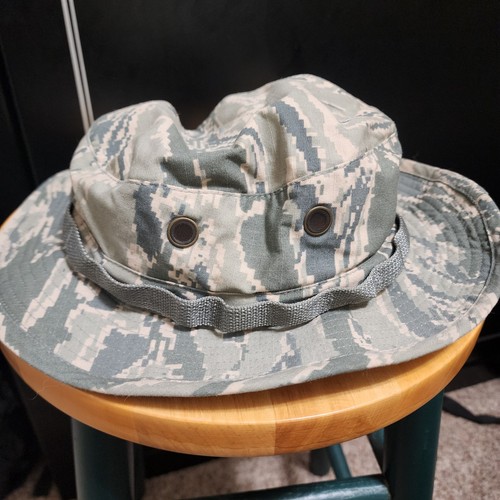 Military Hat Boonie Size 7 1/2 Sage Green Camouflage USAF ABU Camo Outdoor - Picture 4 of 9