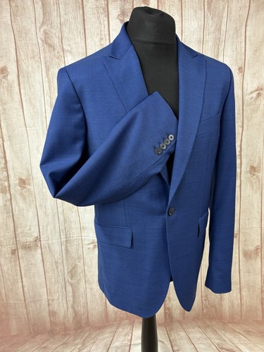 Boden Blue Suit Jacket Blazer 42” W34 W36 Wool Part Lined Wedding - WORN ONCE - Picture 2 of 24