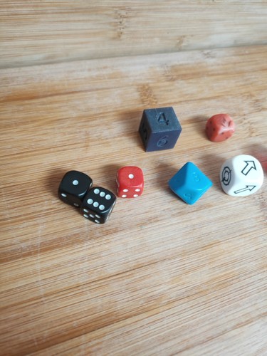 Dados Mixtos X8 Juego Plástico Dados Warhammer Accesorios 9, 12, 6 Caras - Imagen 6 de 6