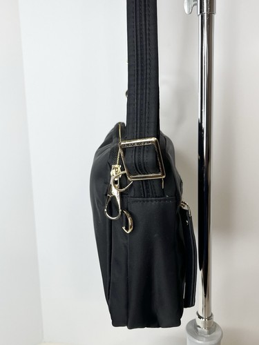 Anti-Theft Addison Adjustable Crossbody Black Double Zipper Organizer RFID - Bild 3 von 20