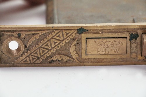 Antique Victorian Branford Cast Iron Mortise Door Lock - Picture 5 of 7