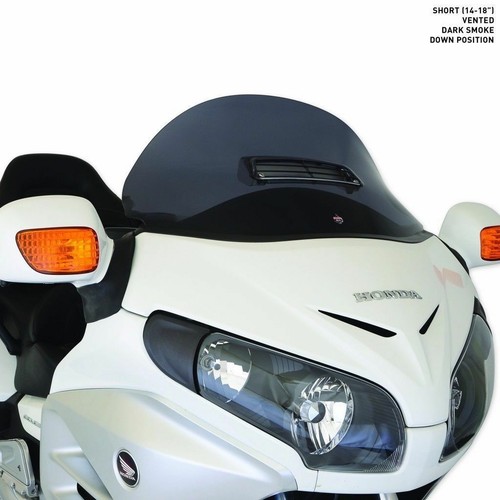Klock Werks 14 Dark Smoke Flare Vented Windshield Honda Goldwing 1800