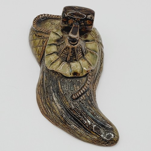 Japan Netsuke Clay Pottery Dimensional Abstract Shape Detailed Glazed Figurine - Picture 24 of 24