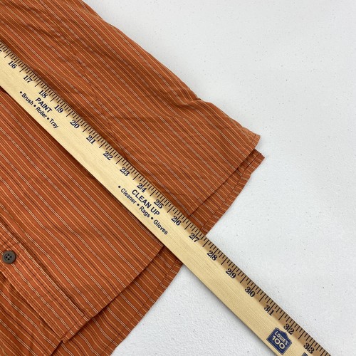 Mountain Hardwear shirt Men Large Red Orange Nylon fishing hiking Zipper Pocket - Picture 6 of 13