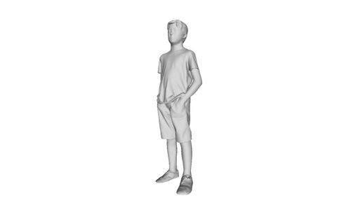 Printle C Kid 025--Boy Child Hands in Pockets Figure for Dioramas Train Sets - Picture 8 of 11