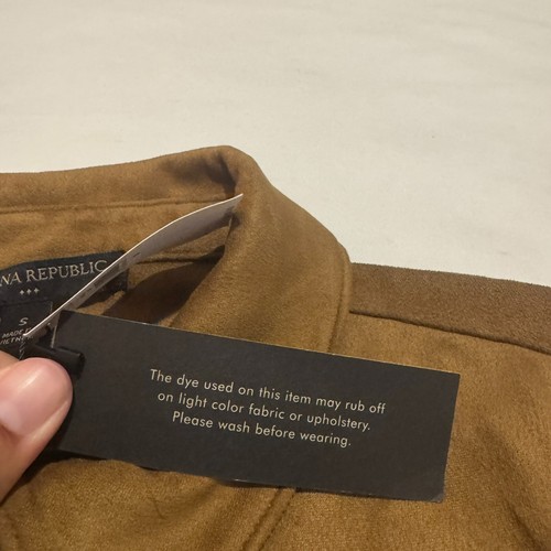 Blusa donna manica lunga con bottoni ecopelle marrone Banana Republic nuova con etichetta piccola - Foto 6 di 14