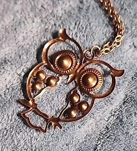 Halskette Eule mit Edelsteinen - Bild 3 von 3