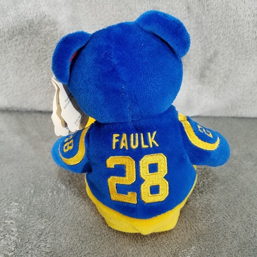 Vintage 1999 Team Pigskin Bears Beanie Plush St. Louis Rams Marshall Faulk NFL - Picture 4 of 13