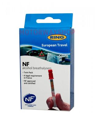 Pack of 2 NF French Approved Breathalyzer Test Kits Legal Requirment in Car