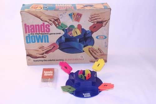 Raro juego de mesa manos abajo 1964 juguete ideal diversión familiar completo 2525-4 bofetadas de colección - Imagen 2 de 12