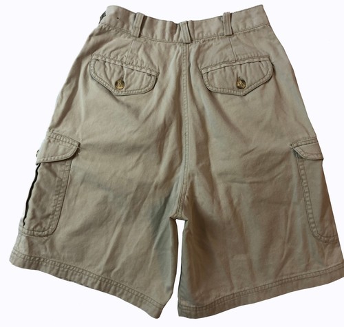 Pantalones Cortos Carga Cintura Alta American Outpost De Colección Talla 2 Algodón Plisado Bolsillos Años 90 - Imagen 7 de 13