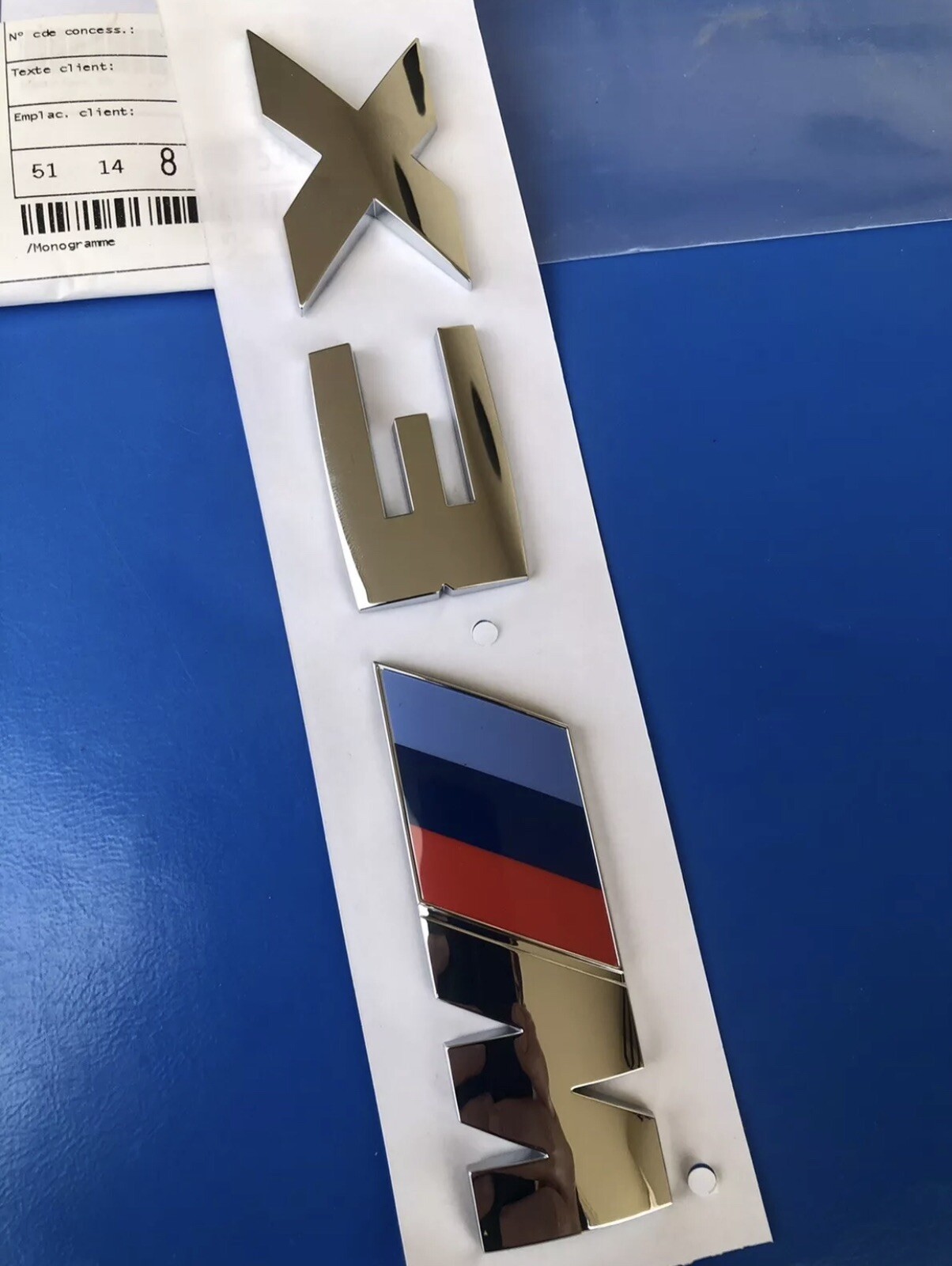 Logo X3M original noir et chrome insigne de remplacement - 2