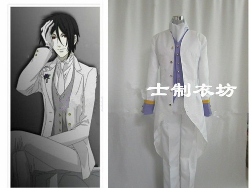 New! Black Butler White Butler Angela Blanc Ash Landers Cosplay Costume &65 - Picture 5 of 5