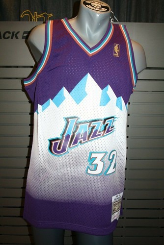 Mitchell und Ness NBA SWINGMAN JERSEY UTHA JAZZ KARL MALONE #32 púrpura blanco - Imagen 2 de 8
