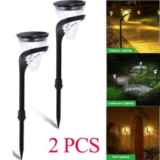 2Pack Solar Garden Lights Outdoor Waterproof Landscape LED Lights Pathway Yard