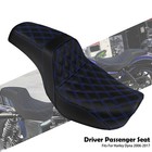 Driver Passenger Seat Step Up W/ Blue Diamond For Harley Wide Glide B 06 17