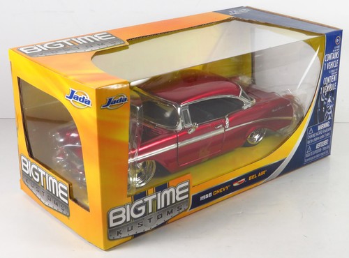 Jada 2011 Bigtime Kustoms BTK 1956 Chevrolet Bel Air 56 Chevy Red Diecast 1:24 - Picture 3 of 9
