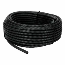100' Ft Feet 1/4" High Quality Split Wire Loom Conduit Polyethylene Tubing Black