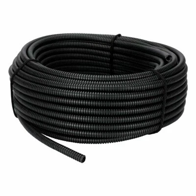 100' Ft Feet 1/4" High Quality Split Wire Loom Conduit Polyethylene Tubing Black