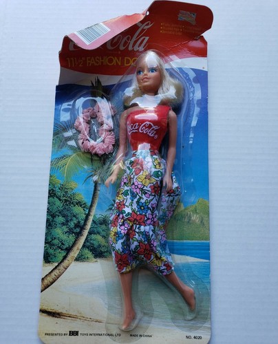 Vintage 1986 BBI Toys Coca Cola Fashion & Aerobic 11-1/2" Dolls w/ Coke Kid NOC - Bild 7 von 8