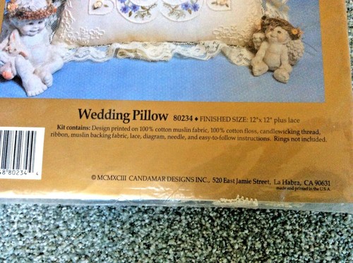 Etwas Besonderes Kerzendocht Stickerei Hochzeit Kissen Kit-Neu 12x12 - Bild 3 von 3