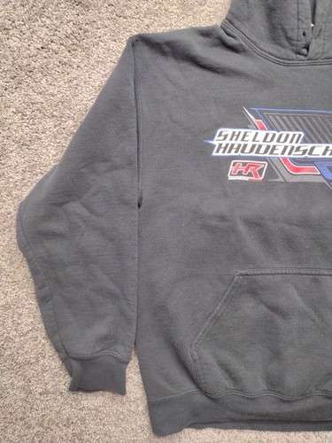 Sheldon Haudenschild Racing Hoodie Sweatshirt Mens M Black Sprint Car #93 - Picture 4 of 15