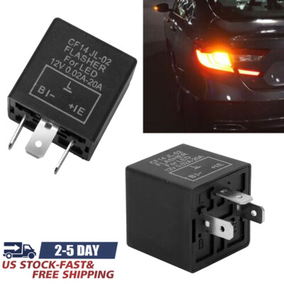 12V 3 PIN LED FLASHER RELAY UNIT FOR BLINKER/INDICATOR FLASH - POSITIVE ON RIGHT