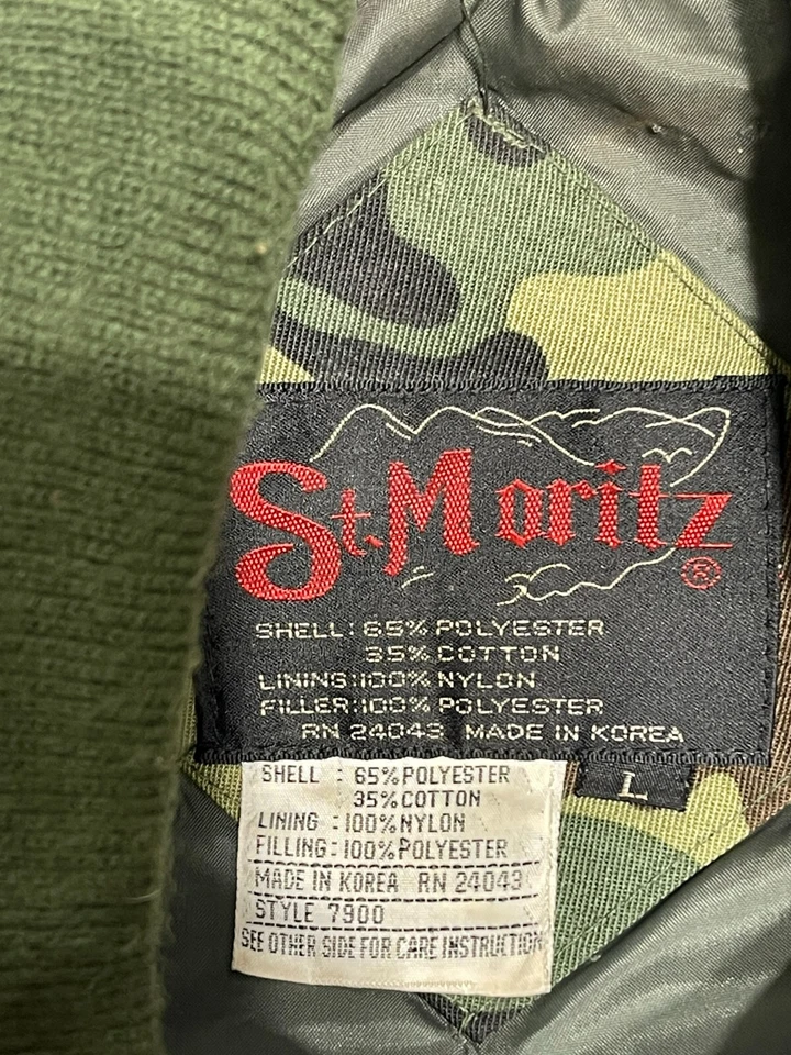 Chaleco de Colección St Moritz Para Hombres Grande Bosque Camuflaje Caza Bolsa Cremallera Foto 2 de 4