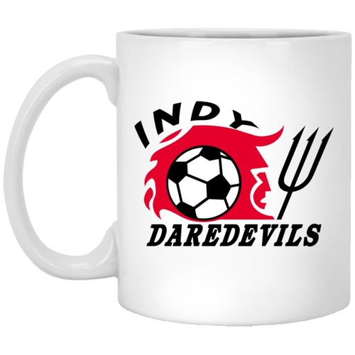 Indianapolis Daredevils Mug 11 oz. White Glossy Ceramic | ASL Soccer Team - Picture 2 of 5