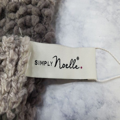Simply Noelle Halswärmer Schal Knopfleiste neu mit Etikett grau flauschiger Strick Streifen - Bild 12 von 14