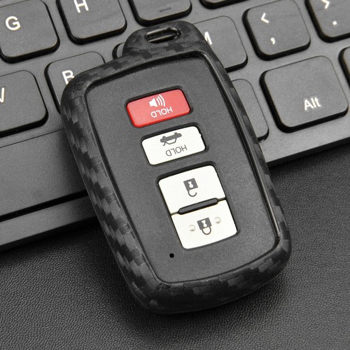 Toyota RAV4 Silicone Carbon Fiber Car Smart Key Case - Photo 5 sur 6