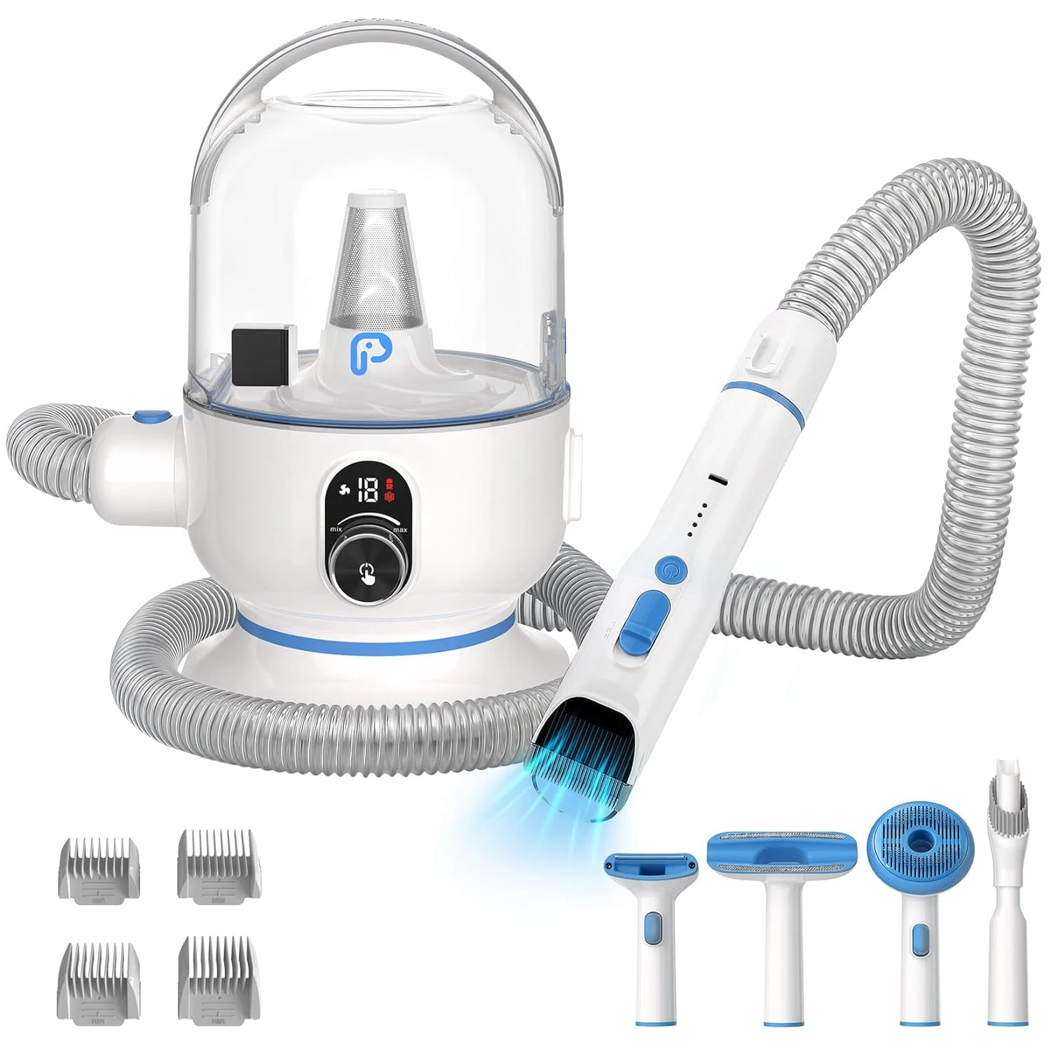 Pet Grooming Vacuum Kit, Dog Clippers for Grooming,Cat Hair Brush Shedding Trimm