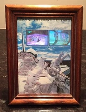 Escaping the Gravity of Earth Hologram Sheet Scott#3411 2x $3.20 Stamps Framed.