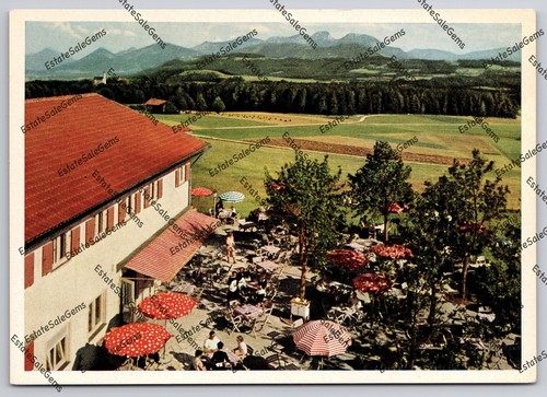 Vintage Postcard Autobahnrasthaus Und Hotel Irschenberg Germany