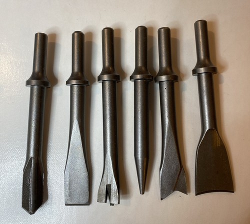 6 Piece Air Chisel Set. Opened Never Used. NBL Classic. Chrome Moly Forged Steel