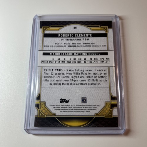 2022 Topps Triple Threads - #89 Roberto Clemente - Picture 2 of 2