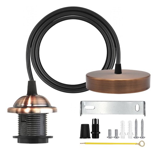 E27 Pendelleuchte Einbau Deckenrosette Halter Hänge Beleuchtung Pendelleuchte Set - Bild 15 von 59