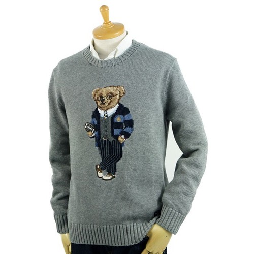 Polo ralph lauren polo bear knit sweater size L gray NEW Shipping from Japan