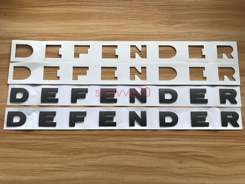 2x Titan Gun DEFENDER Letter Front Hood Rear Trunk Emblem Badge Fit Land Rover - Picture 4 of 6