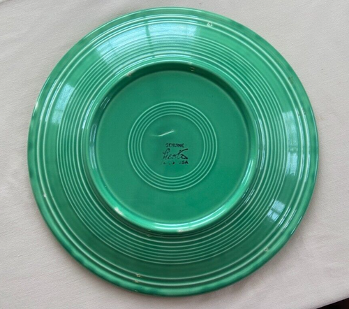 Plato redondo Fiesta vintage verde medio 12" Fiestaware - Imagen 4 de 5