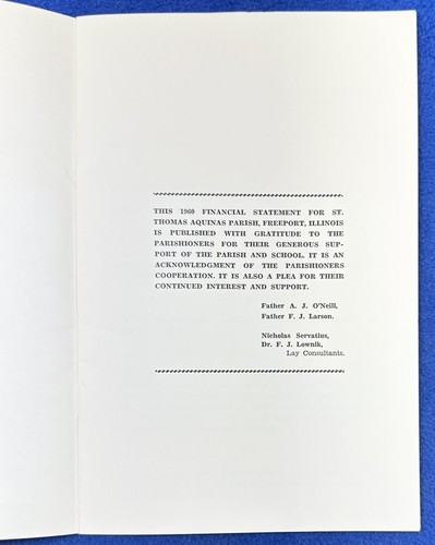 1960 Annual Report/Contributors' List/ St. Thomas Church, Freeport, lllinois - Picture 5 of 8