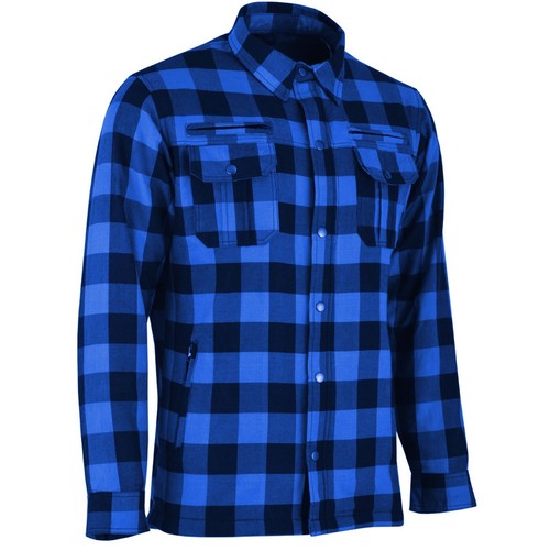 Motorbike Motorcycle Lumberjack Waterproof Flannel Kevlar Lined Shirt CE Armour - Picture 44 of 61