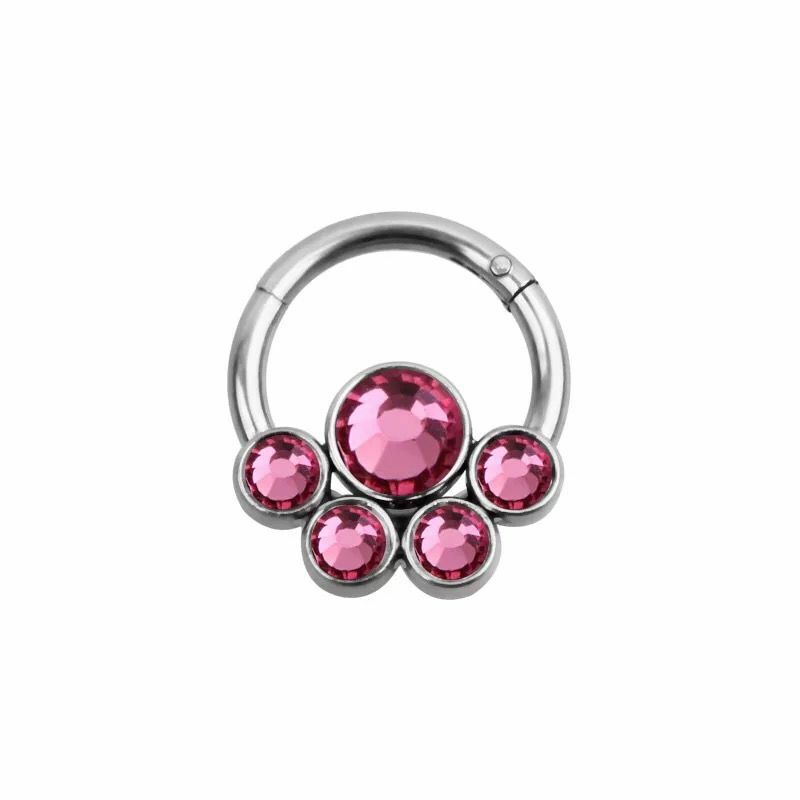 Daith Septum Earring Nose Ring 8mm Piercing Clicker Hoop Cartilage 16G Silver UK - Picture 13 of 21