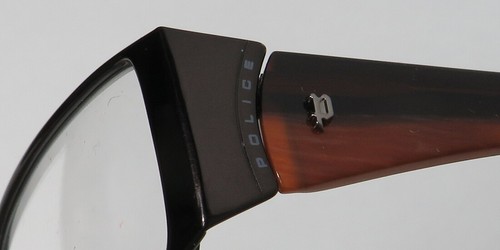 POLICE V8376 0K05 FULL RIM RECTANGULAR LOGO BRAND NAME MADE IN ITALY EYEGLASSES - Picture 6 of 10